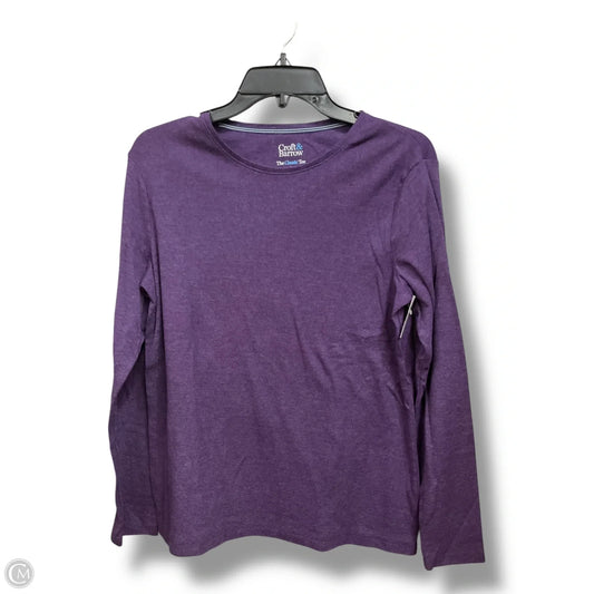 Top Long Sleeve Basic By Croft And Barrow In Purple, Size: L