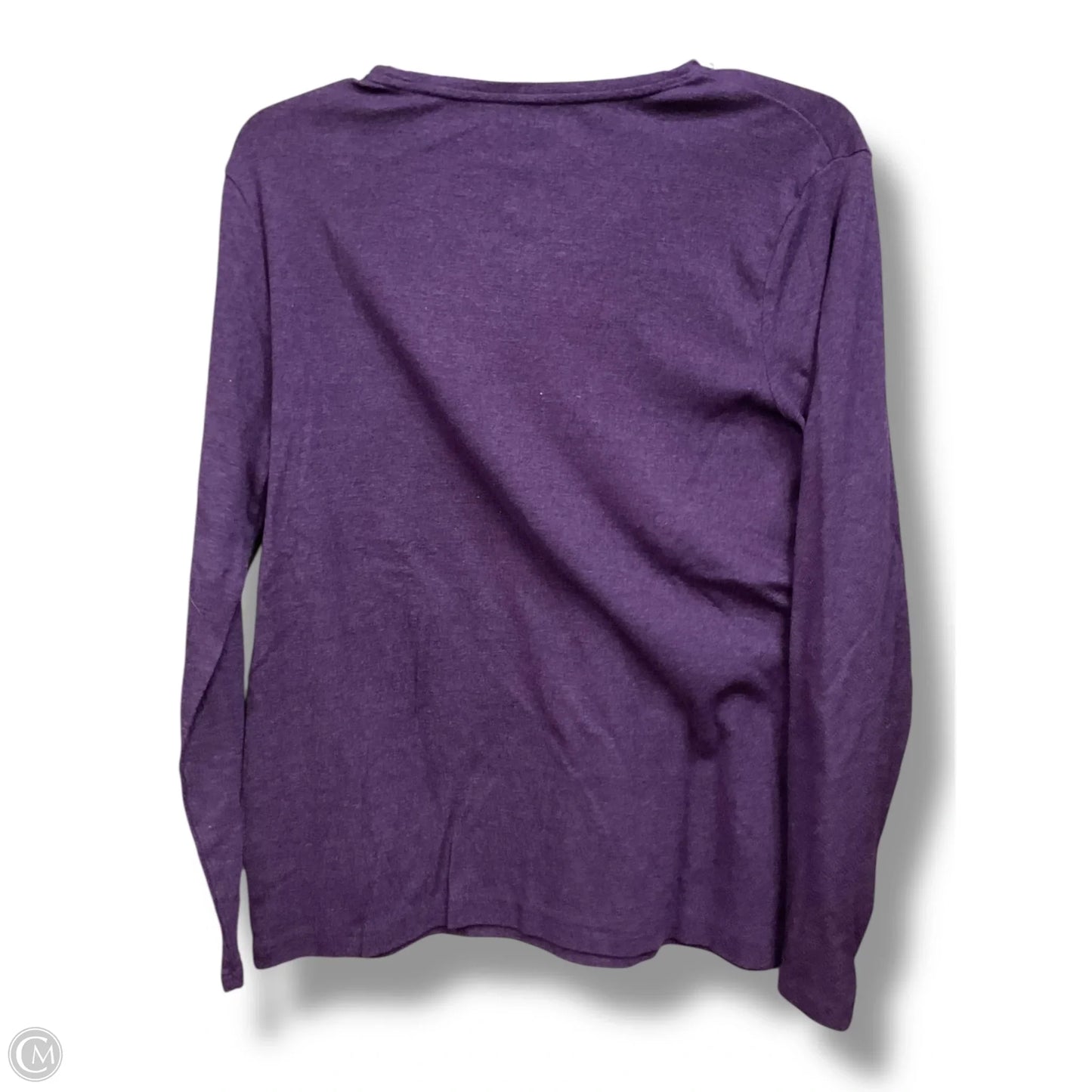 Top Long Sleeve Basic By Croft And Barrow In Purple, Size: L