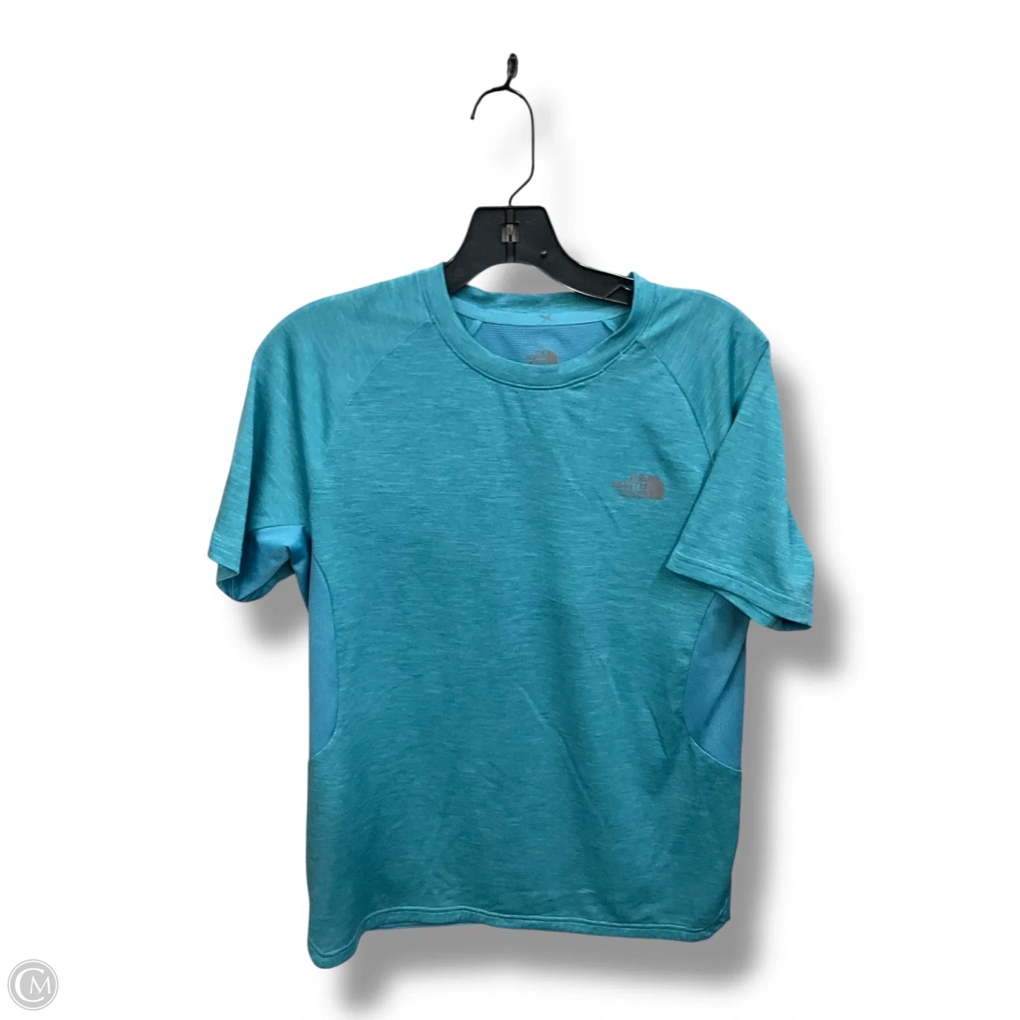 Athletic Top Short Sleeve By The North Face In Teal, Size: S