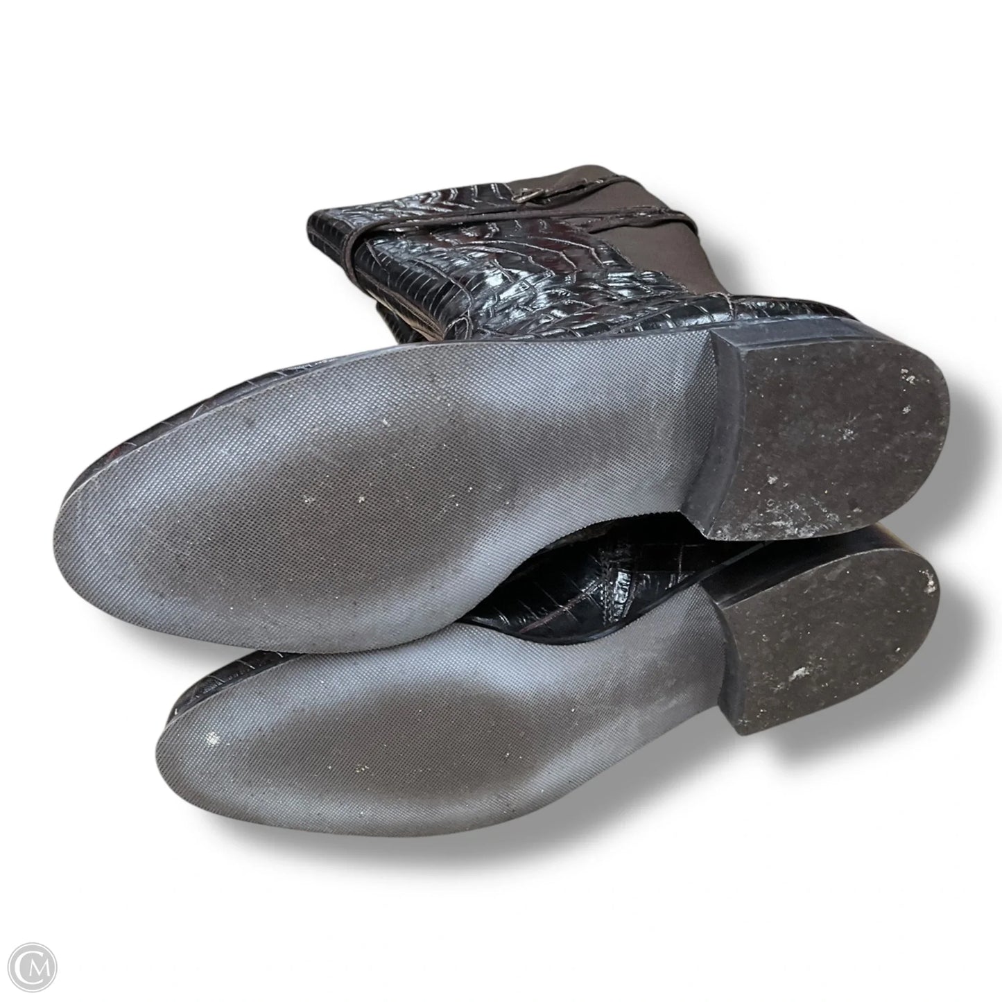 Boots Mid-calf Heels By Chicos In Brown, Size: 9.5