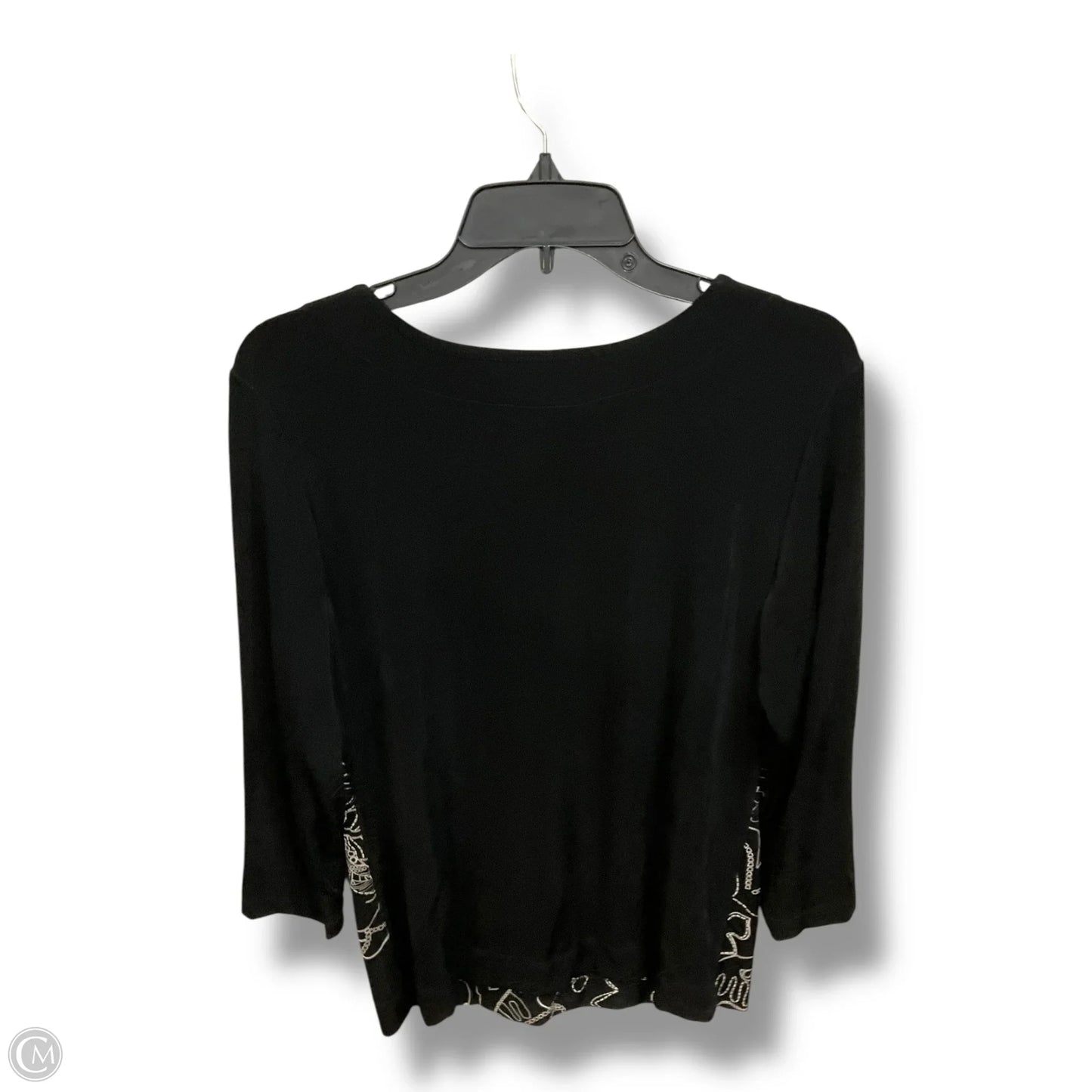 Top Long Sleeve By Chicos In Black, Size: M