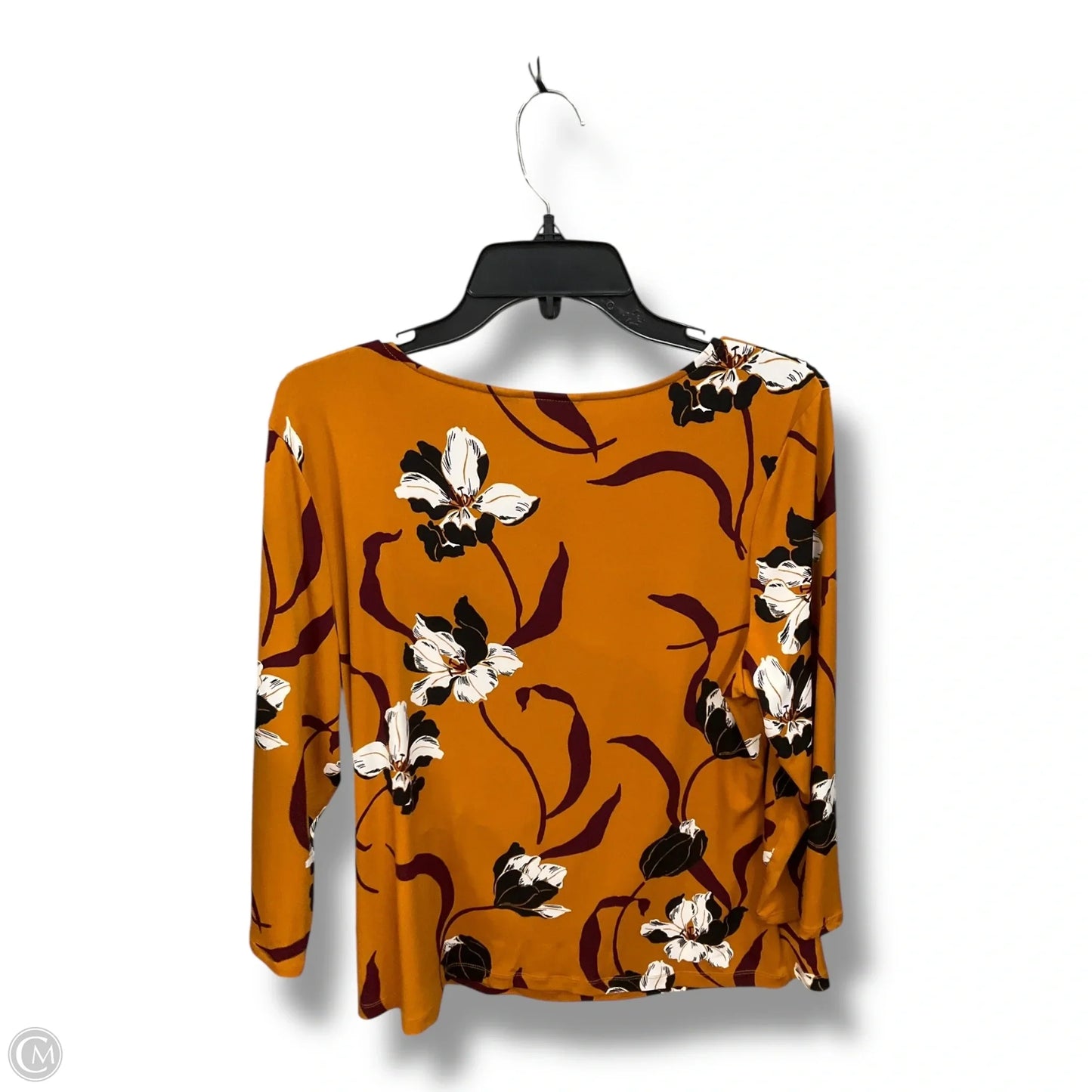 Top Long Sleeve By Liz Claiborne In Orange, Size: L