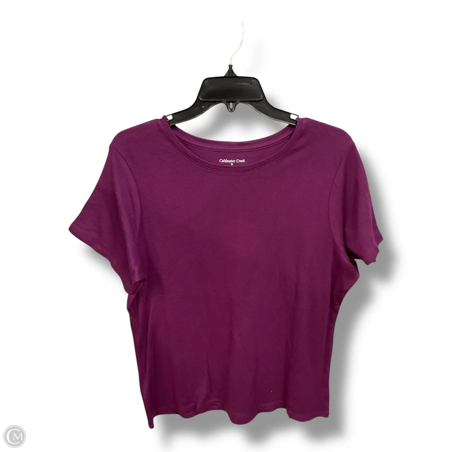 Top Short Sleeve Basic By Coldwater Creek In Purple, Size: Xl