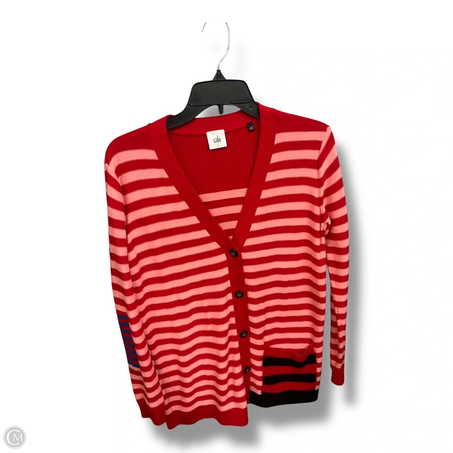 Cardigan By Cabi In Pink & Red, Size: S