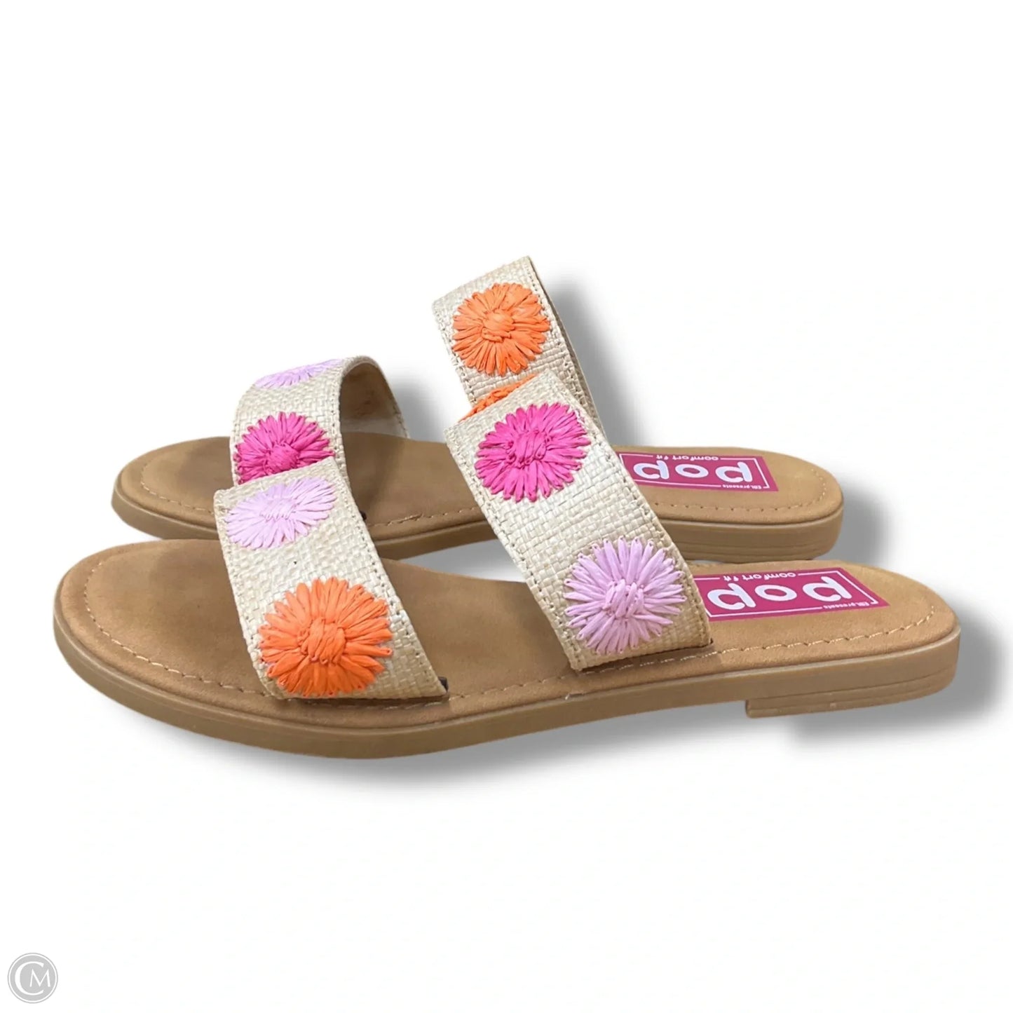 Sandals Flats By Cmc In Floral Print, Size: 6