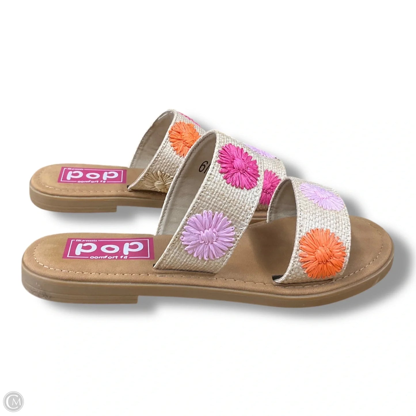 Sandals Flats By Cmc In Floral Print, Size: 6