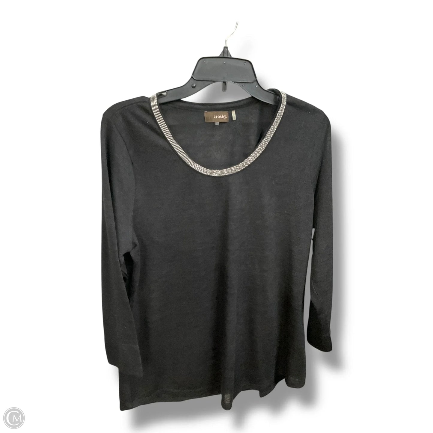 Top Long Sleeve By Crosby In Grey, Size: Xl