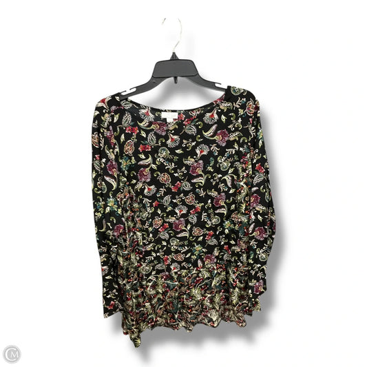 Tunic Long Sleeve By J. Jill In Paisley Print, Size: Xl