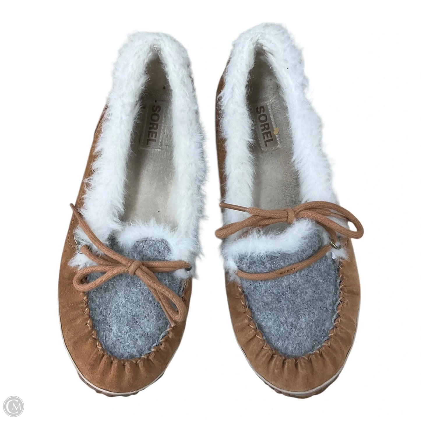 Shoes Flats By Sorel In Grey & Tan, Size: 8
