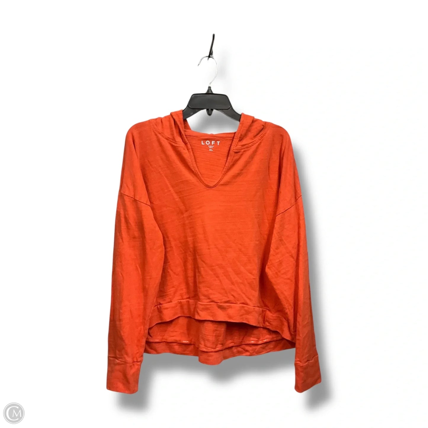 Top Long Sleeve Basic By Loft In Orange, Size: Xl