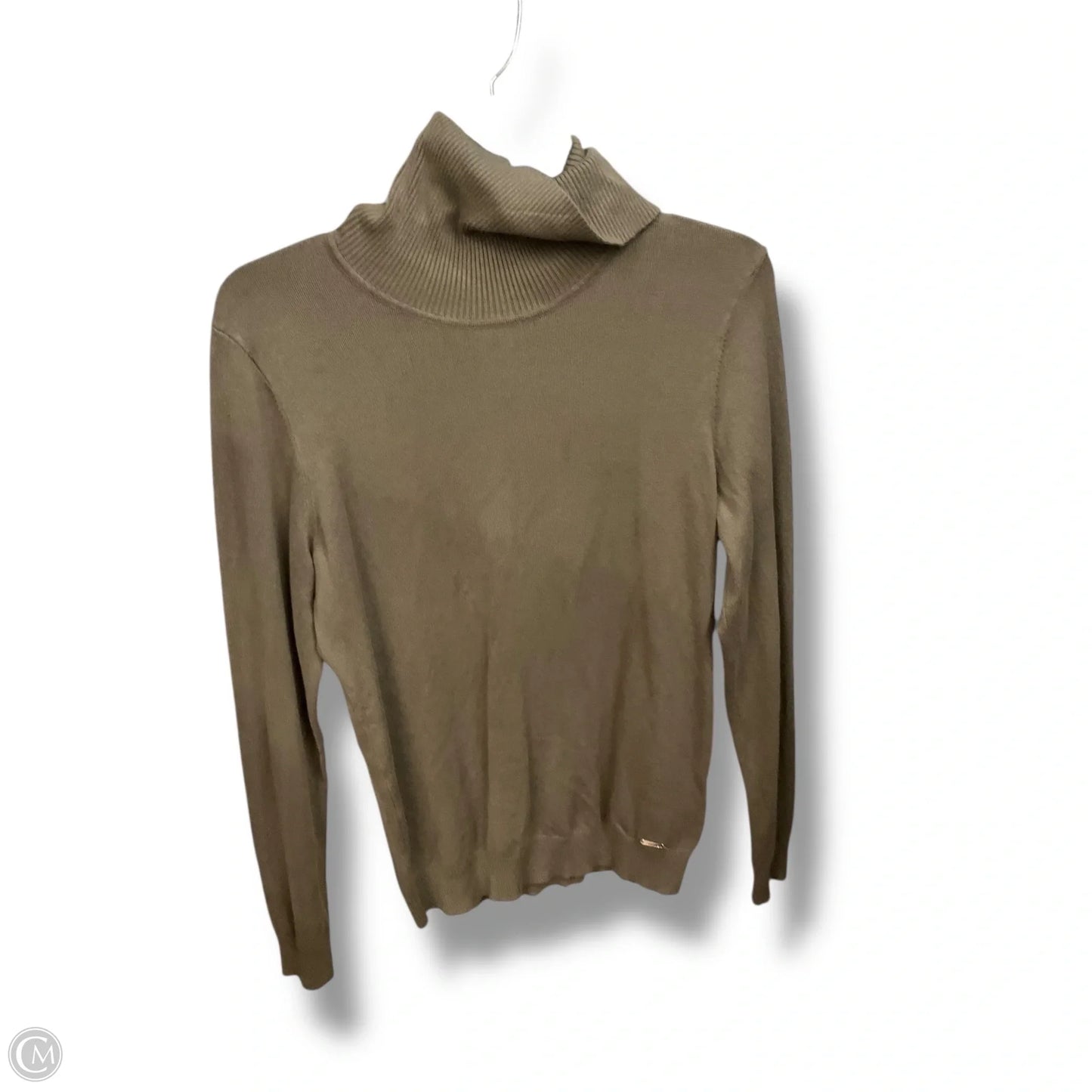 Top Long Sleeve Basic By Calvin Klein In Green, Size: L