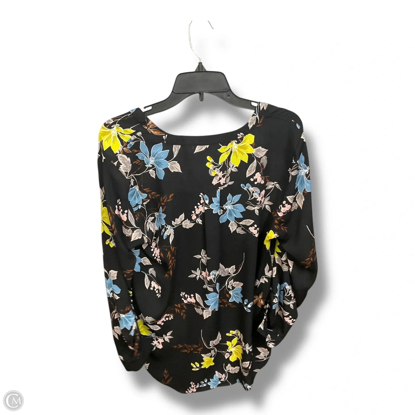 Blouse Long Sleeve By Apt 9 In Black, Size: L