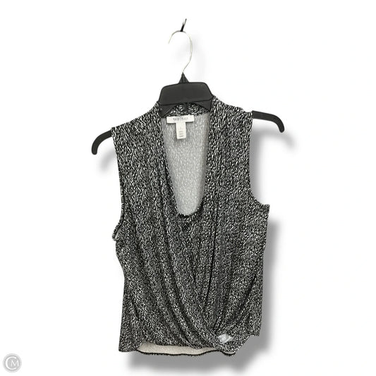 Blouse Sleeveless By White House Black Market In Black & White, Size: L