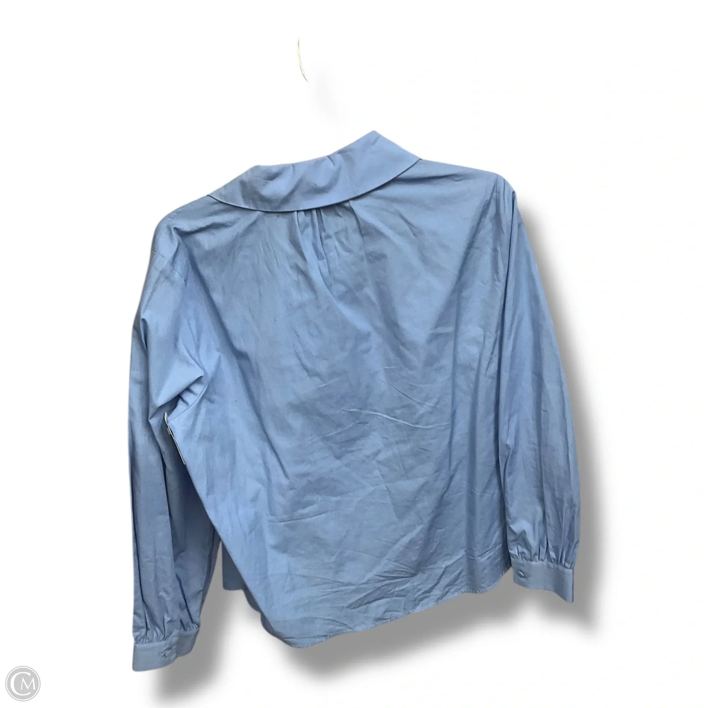 Blouse Long Sleeve By Zara In Blue, Size: M