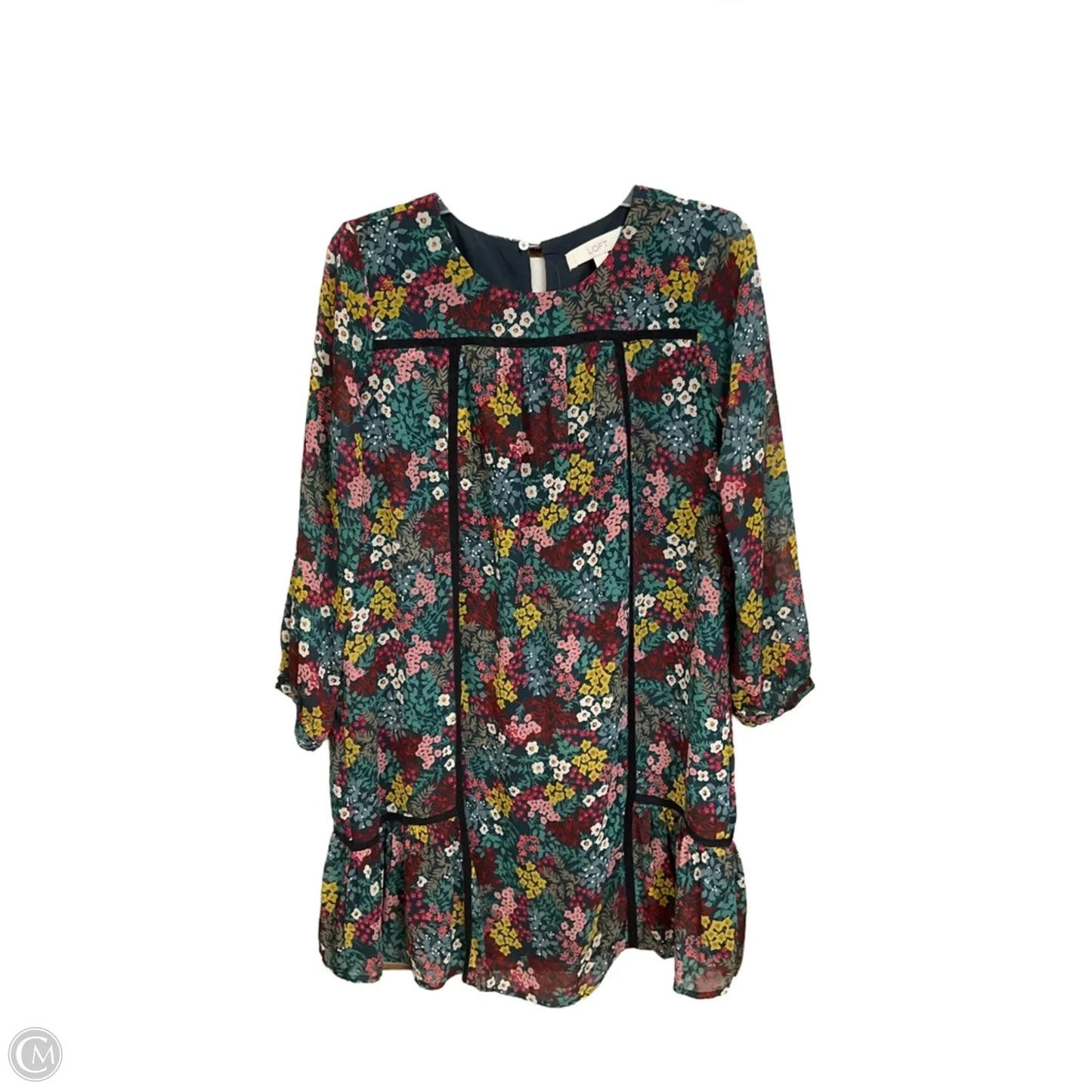 Tunic Long Sleeve By Loft In Floral Print, Size: S