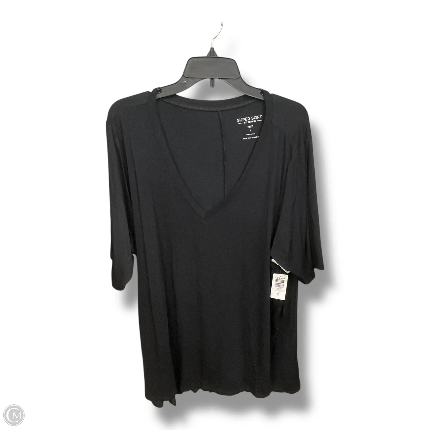 Top Short Sleeve Basic By Torrid In Black, Size: 4x