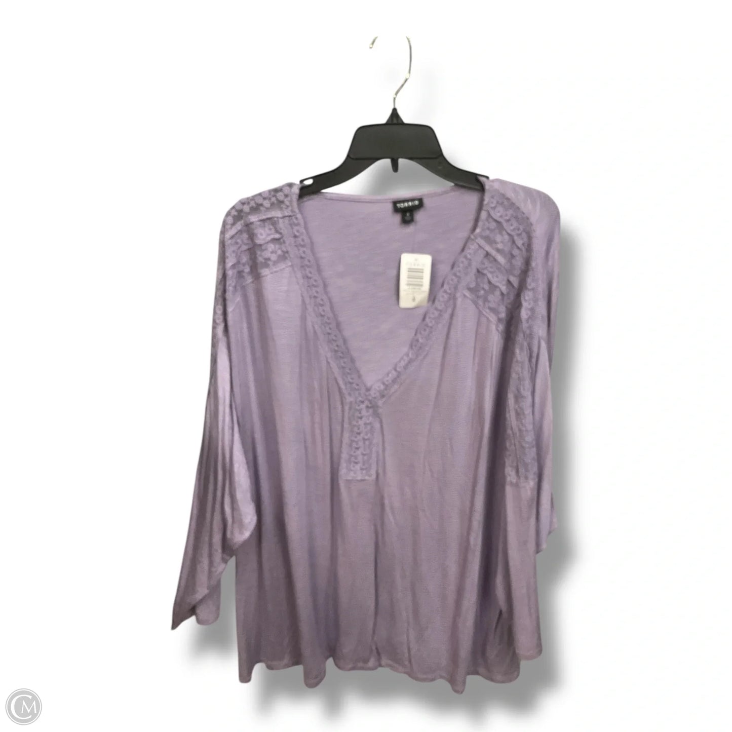 Top 3/4 Sleeve Basic By Torrid In Purple, Size: 4x