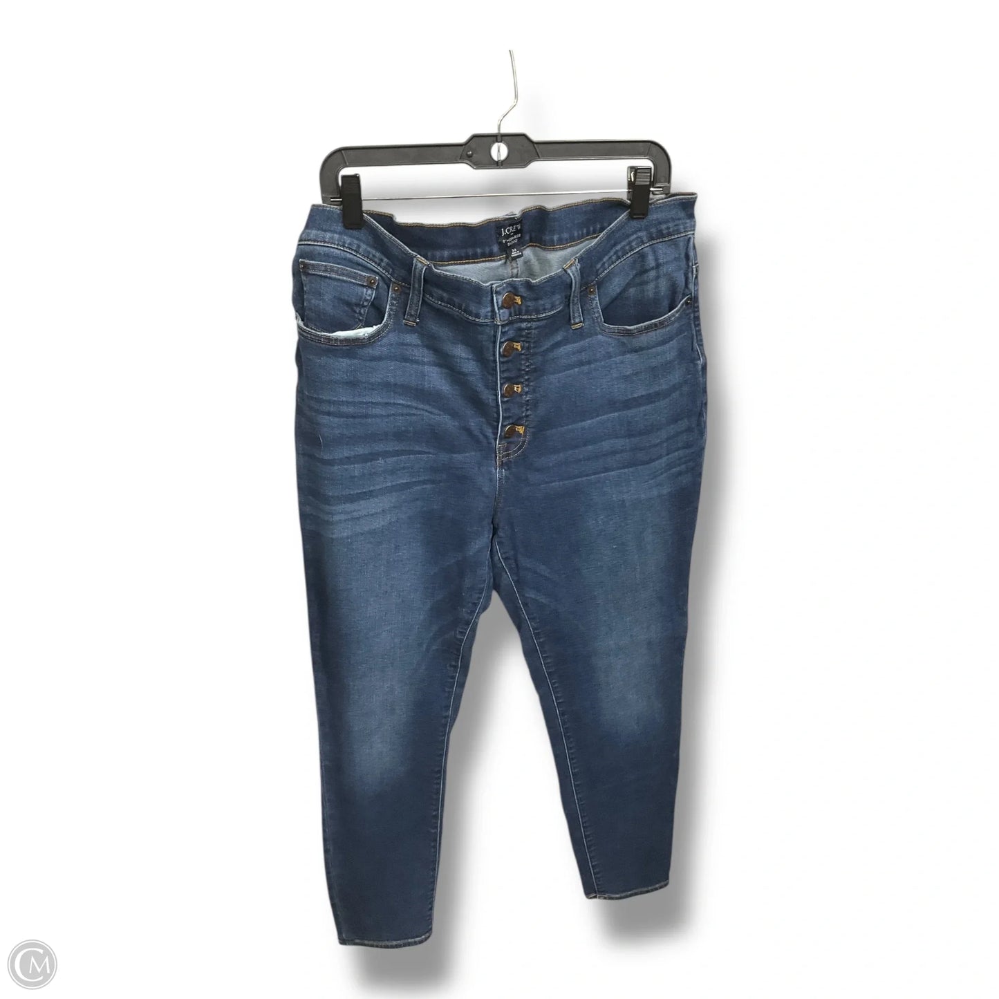 Jeans Skinny By J. Crew In Blue Denim, Size: 12