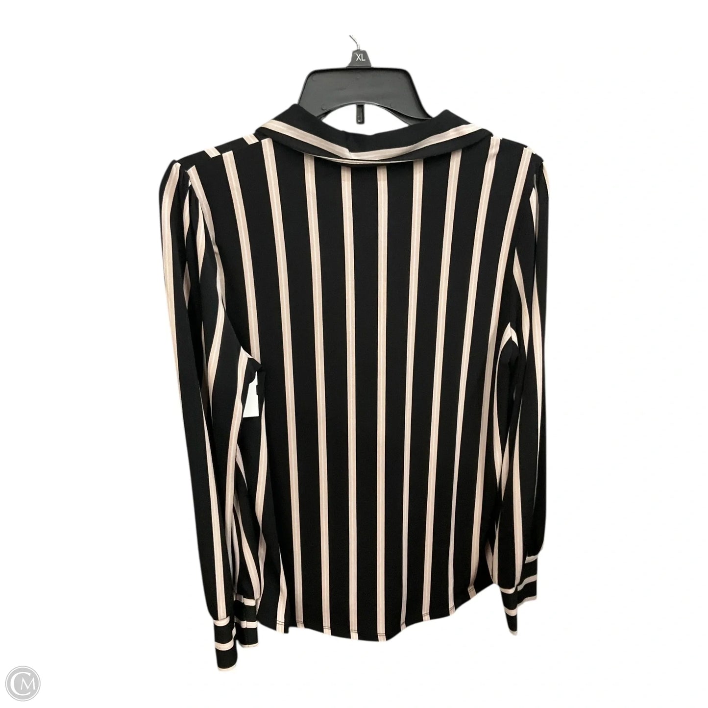 Top Long Sleeve By Adrianna Papell In Striped Pattern, Size: M