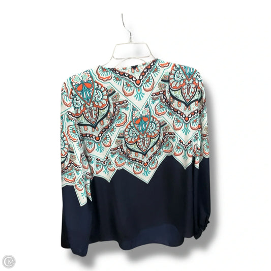 Blouse Long Sleeve By Clothes Mentor In Multi-colored, Size: 2x