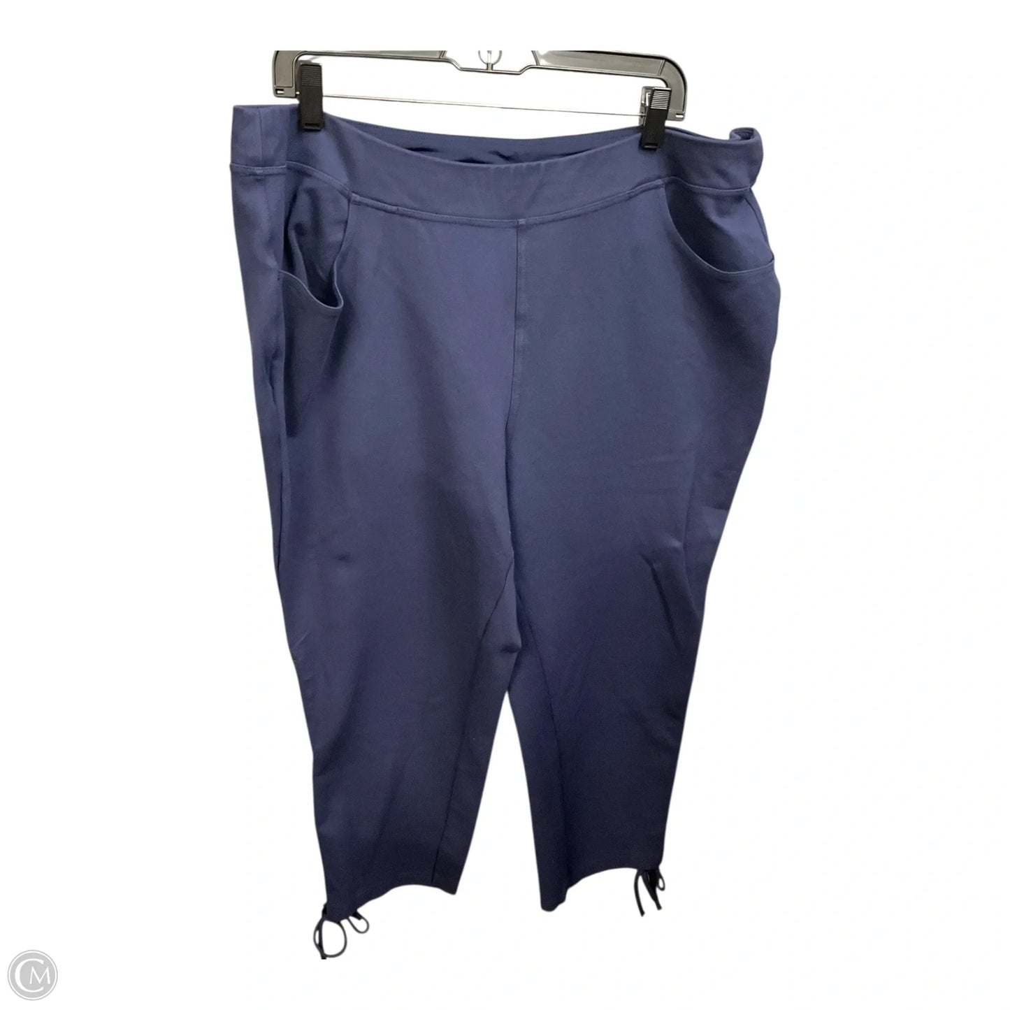 Pants Linen By Belle By Kim Gravel In Blue, Size: 3x