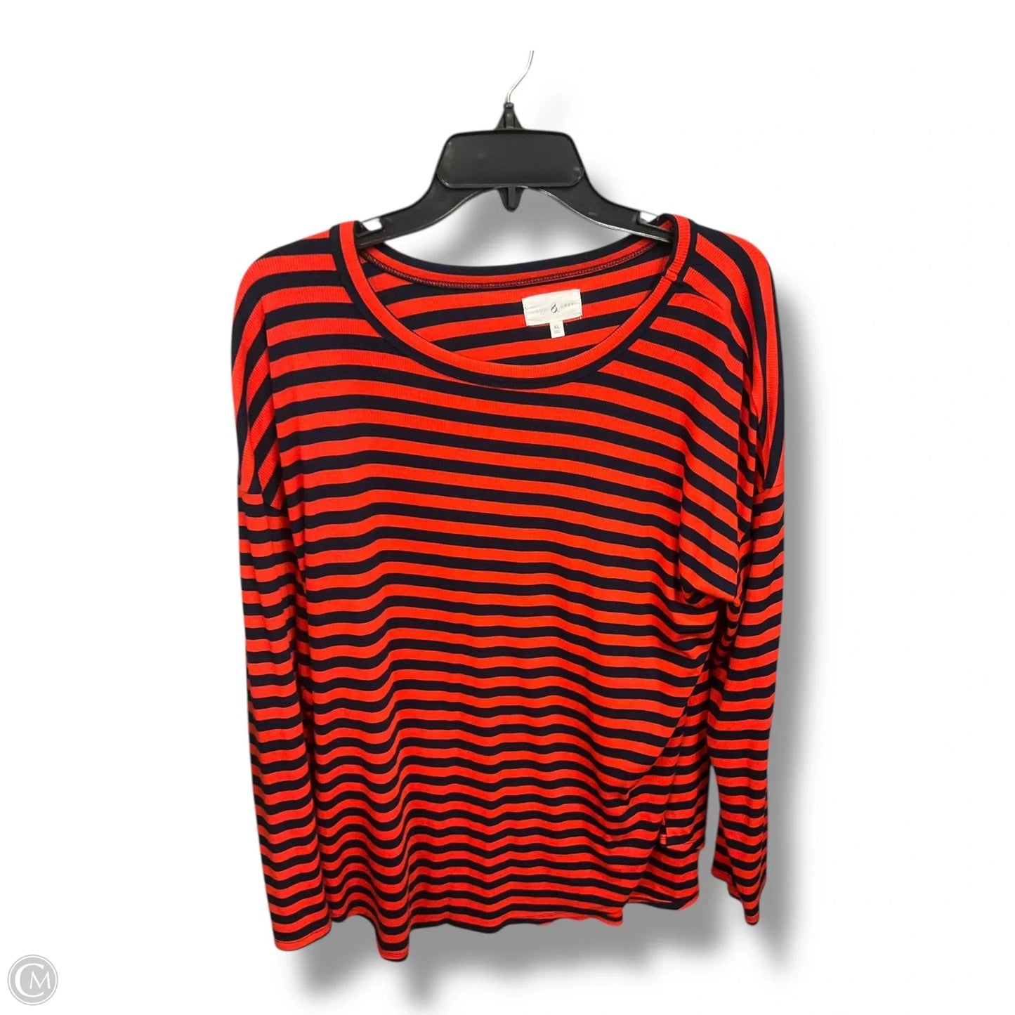 Top Long Sleeve By Lou And Grey In Striped Pattern, Size: Xl