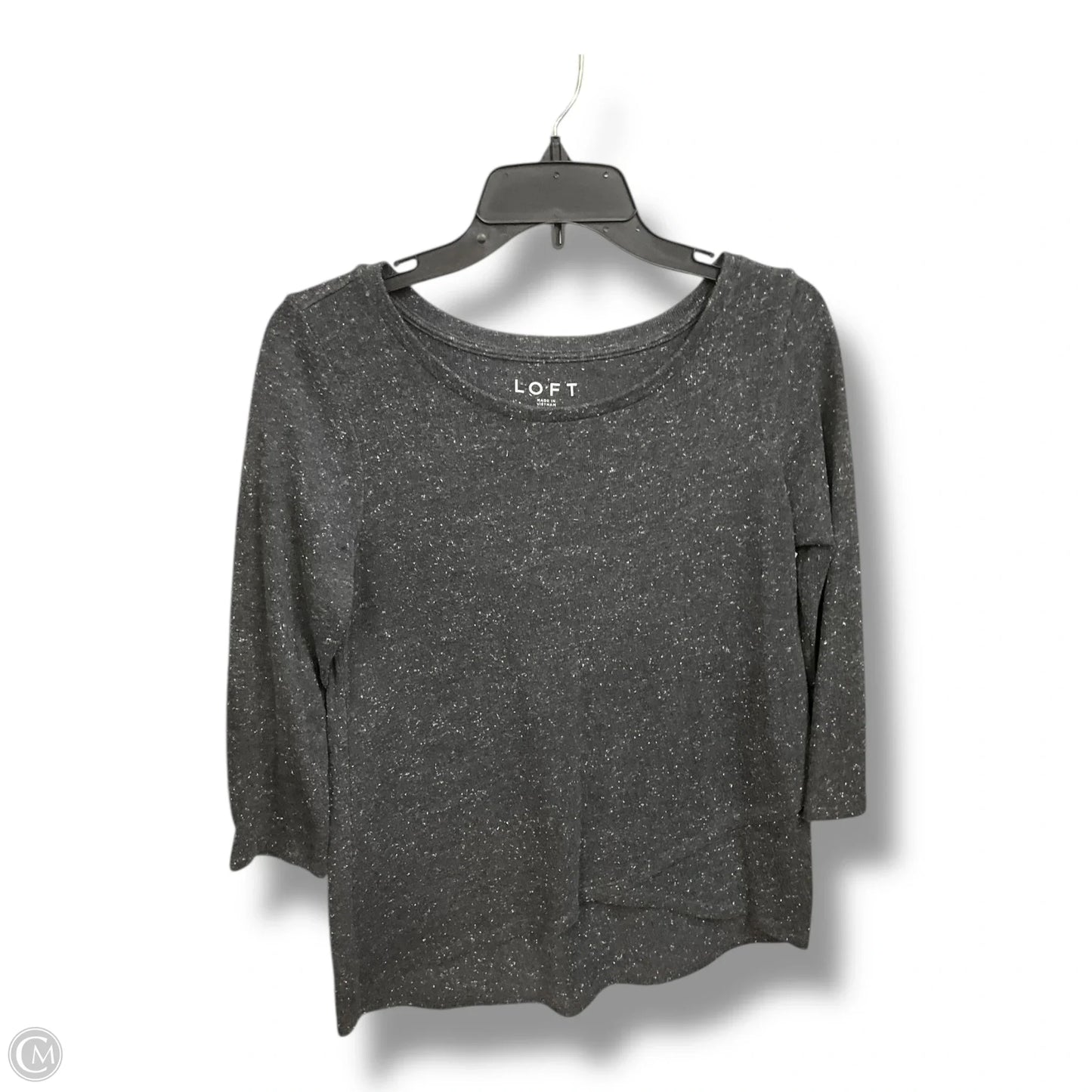 Top 3/4 Sleeve Basic By Loft In Grey, Size: S