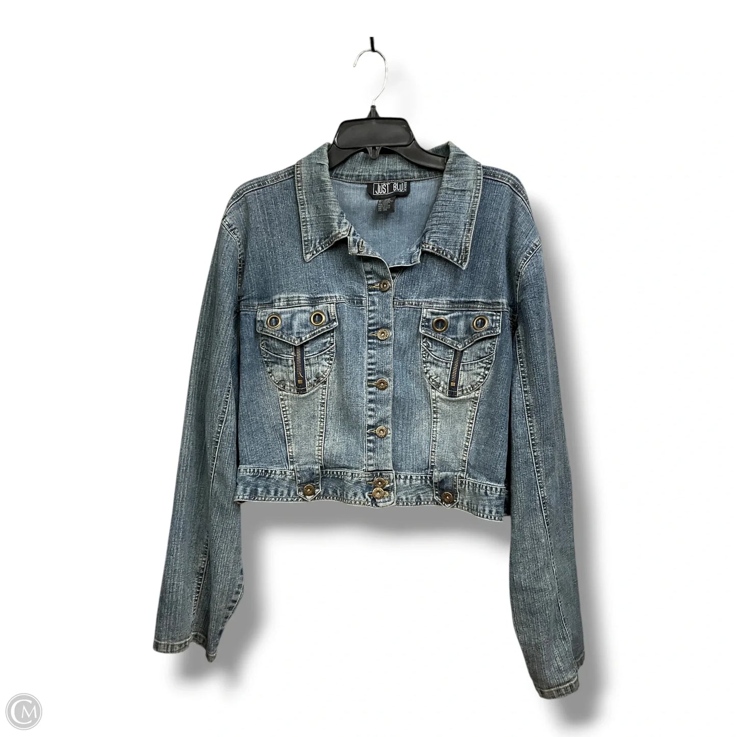 Jacket Denim By Clothes Mentor In Blue Denim, Size: 2x