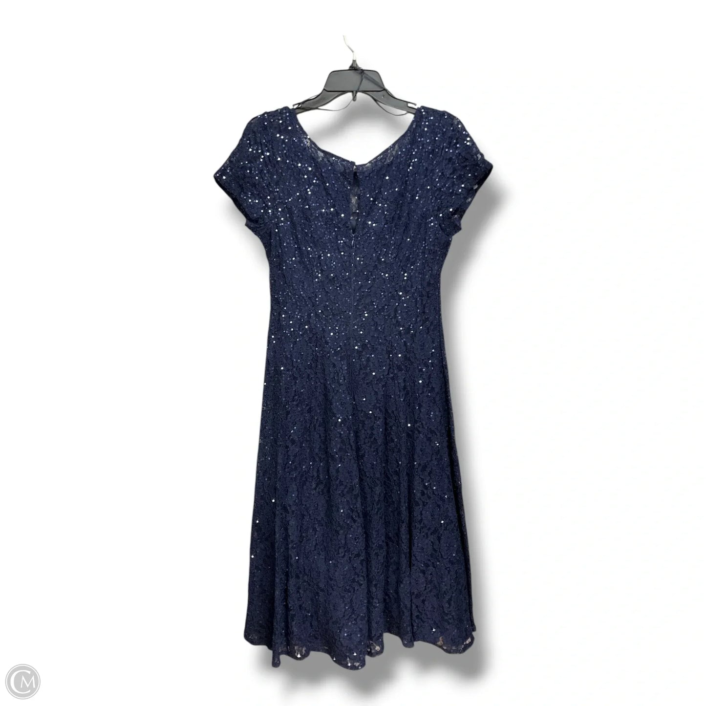 Dress Party Midi By Clothes Mentor In Navy, Size: L