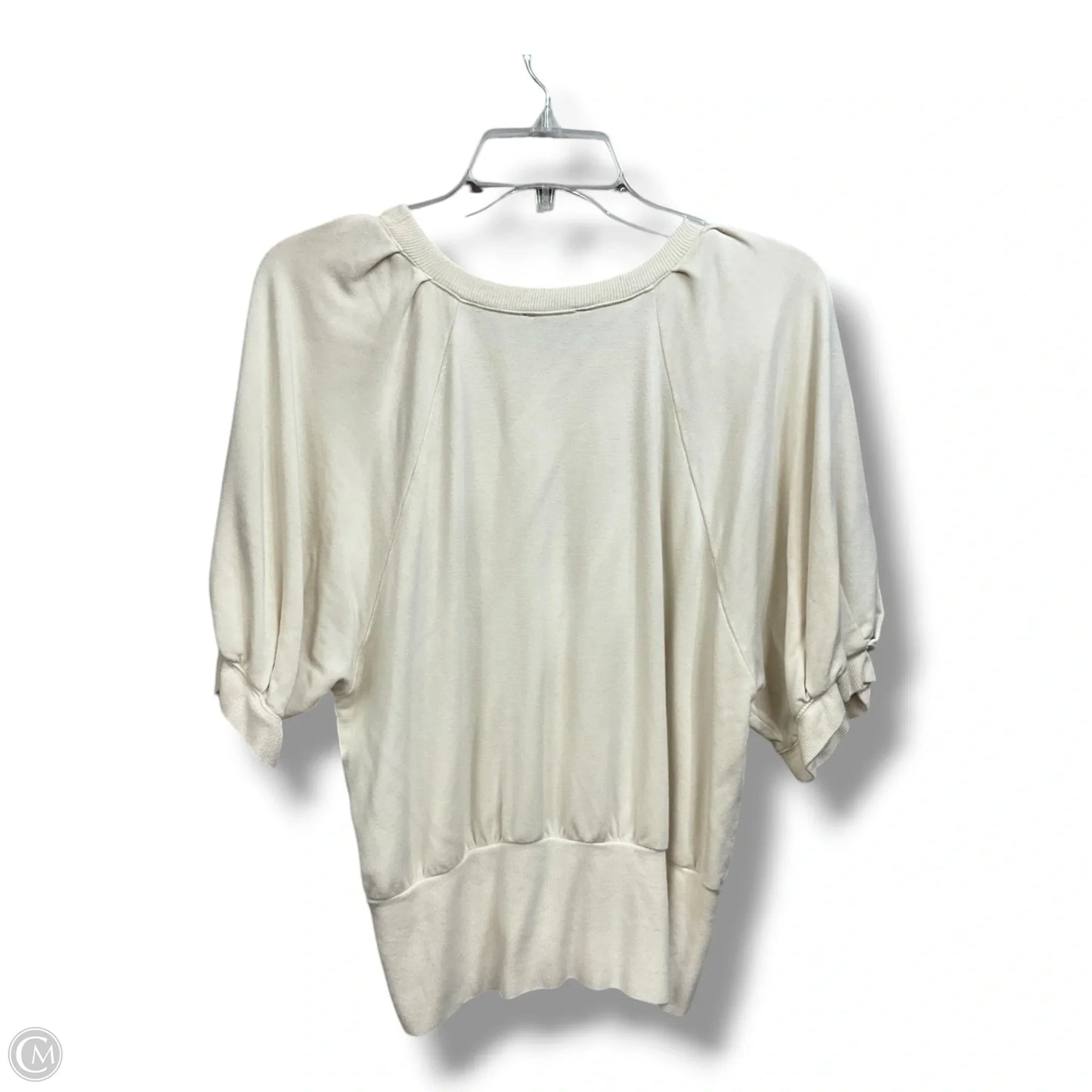 Top Short Sleeve Basic By Express In Cream, Size: L