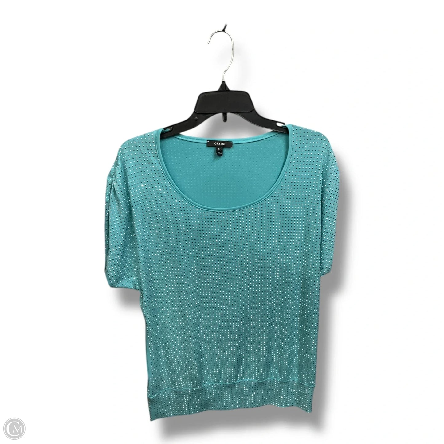 Top Short Sleeve By Clothes Mentor In Aqua, Size: S