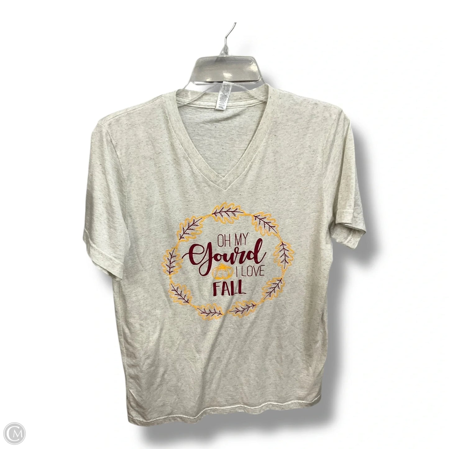 Top Short Sleeve By Canvas In White, Size: M