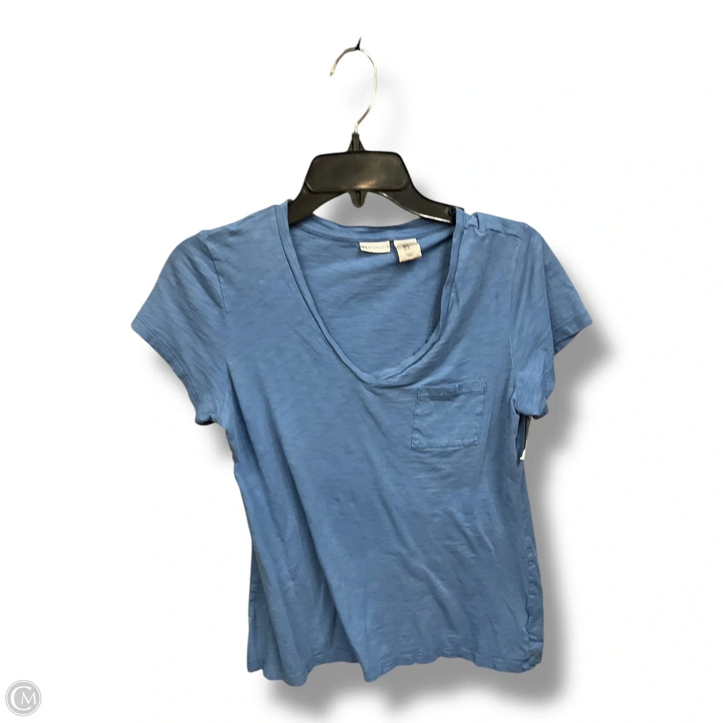 Top Short Sleeve By Max Studio In Blue, Size: M