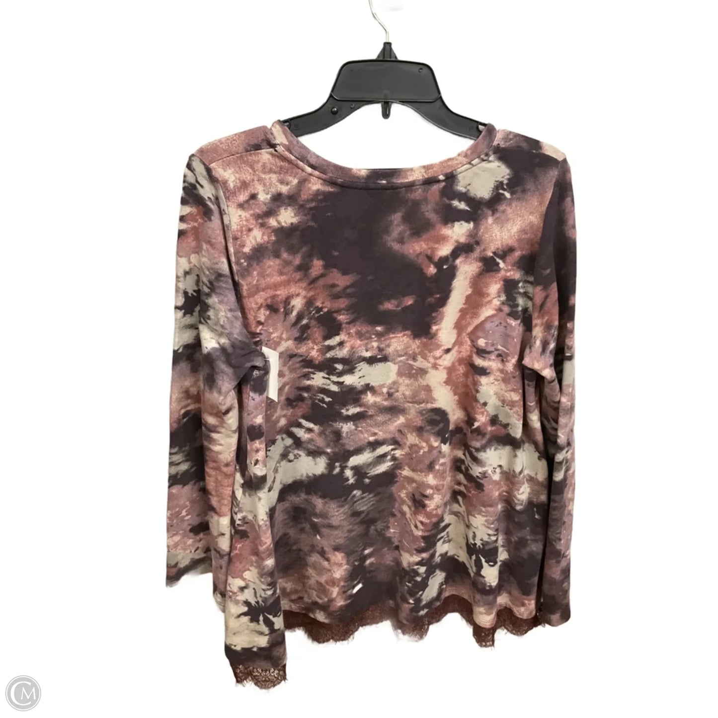 Top Long Sleeve By Logo In Tie Dye Print, Size: M