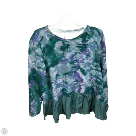 Top Long Sleeve By Logo In Tie Dye Print, Size: M