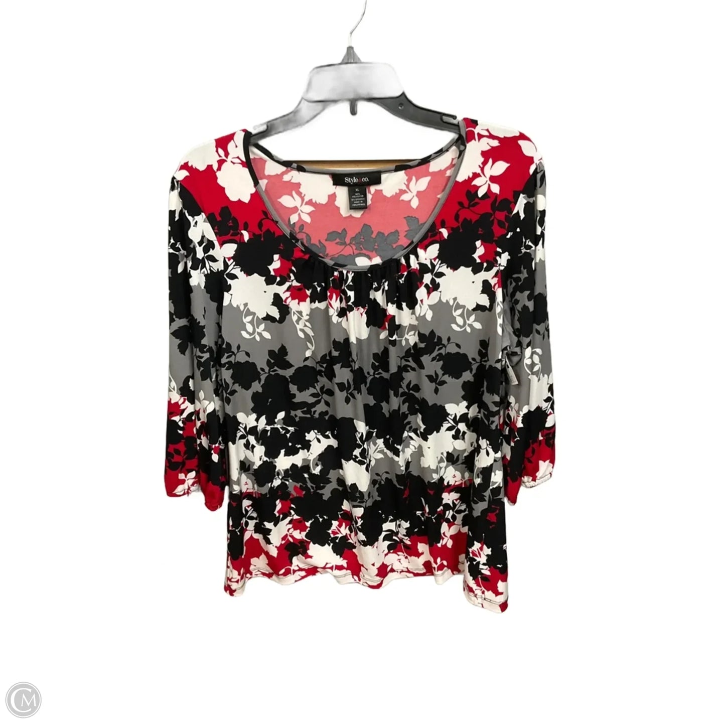 Top Long Sleeve By Style And Company In Multi-colored, Size: Xl