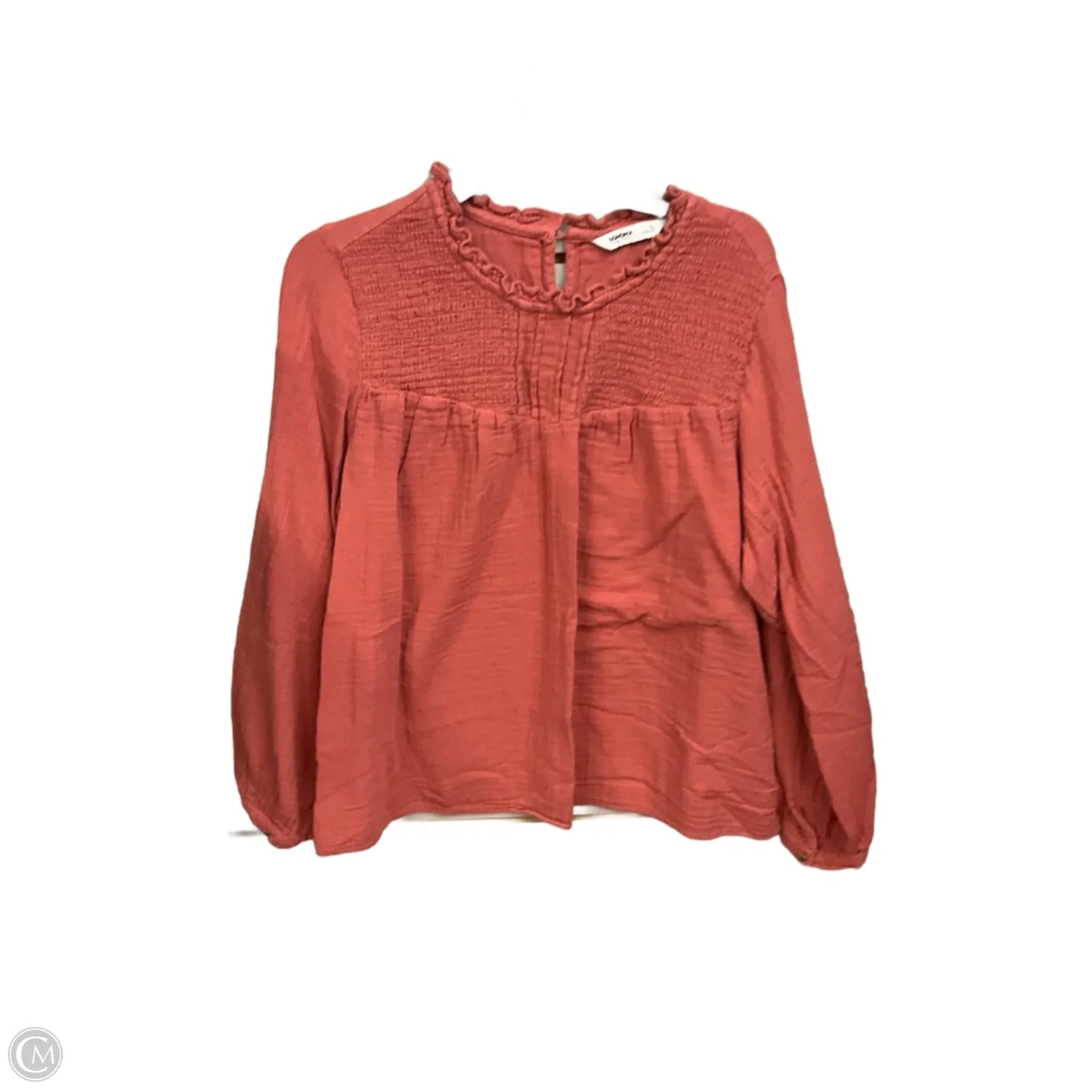 Top Long Sleeve Basic By Sonoma In Coral, Size: Xl