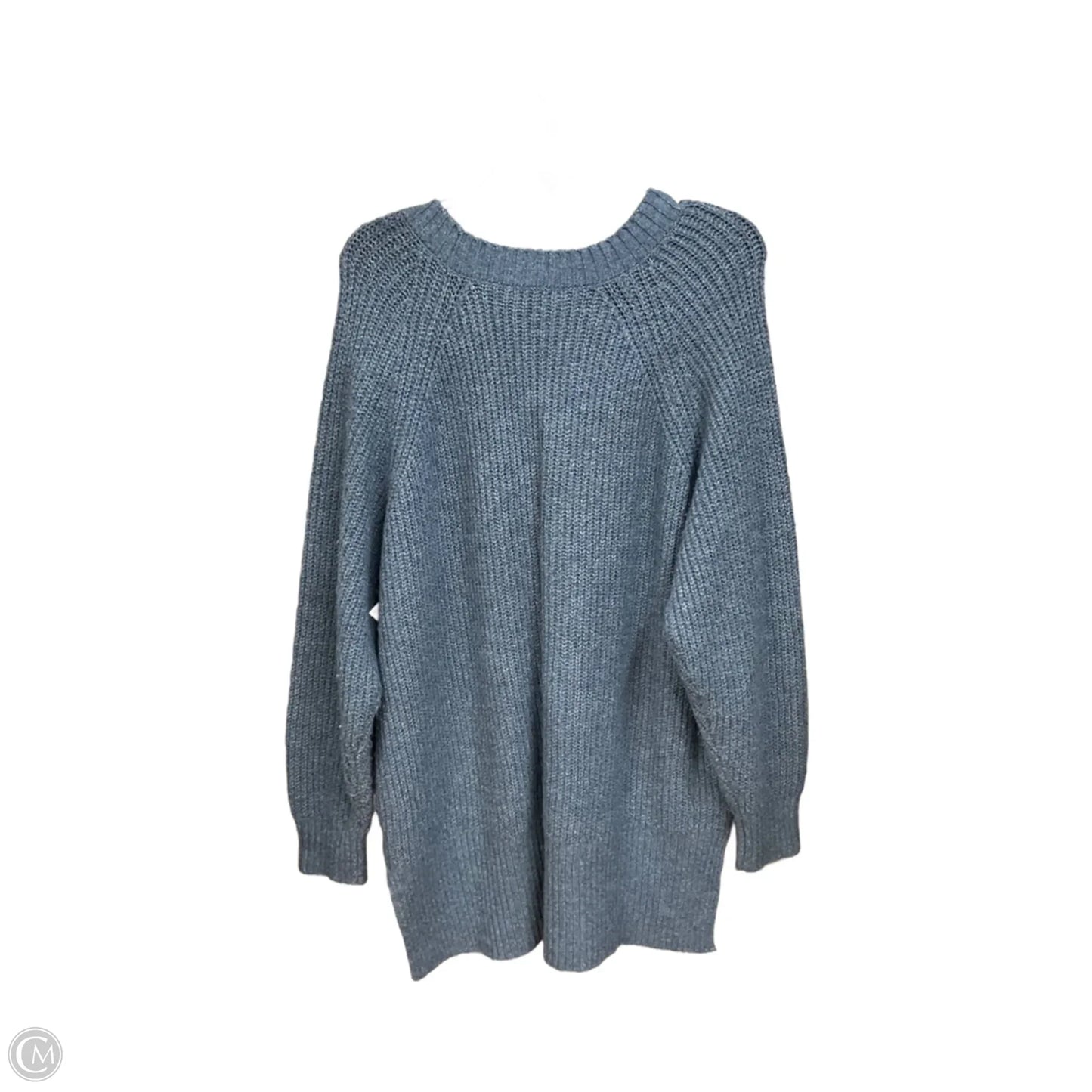 Sweater By Falls Creek In Blue, Size: 1x