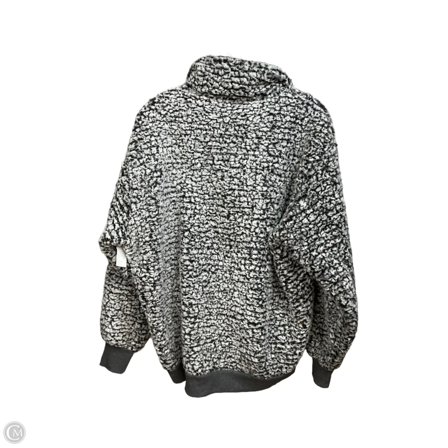 Jacket Faux Fur & Sherpa By Express In Black & White, Size: Xs