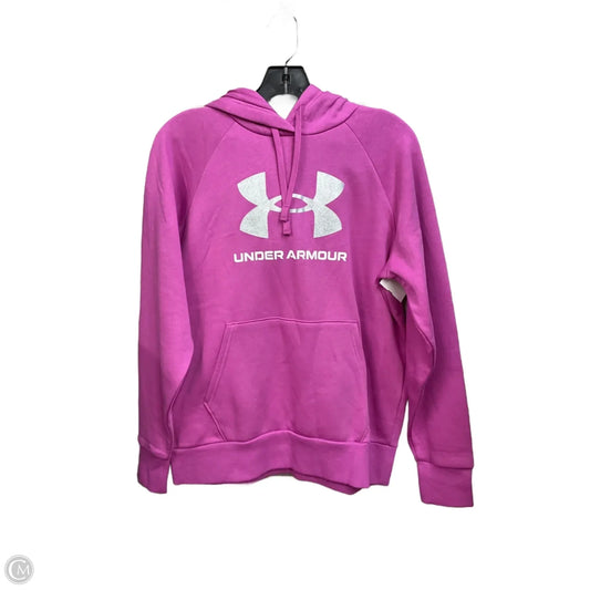 Sweatshirt Hoodie By Under Armour In Purple, Size: M