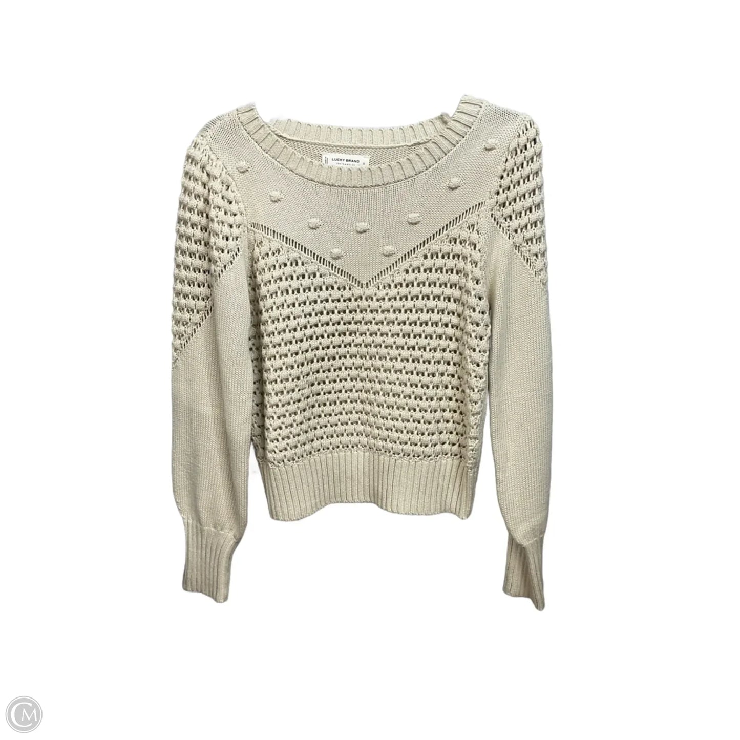 Sweater By Lucky Brand In Cream, Size: S