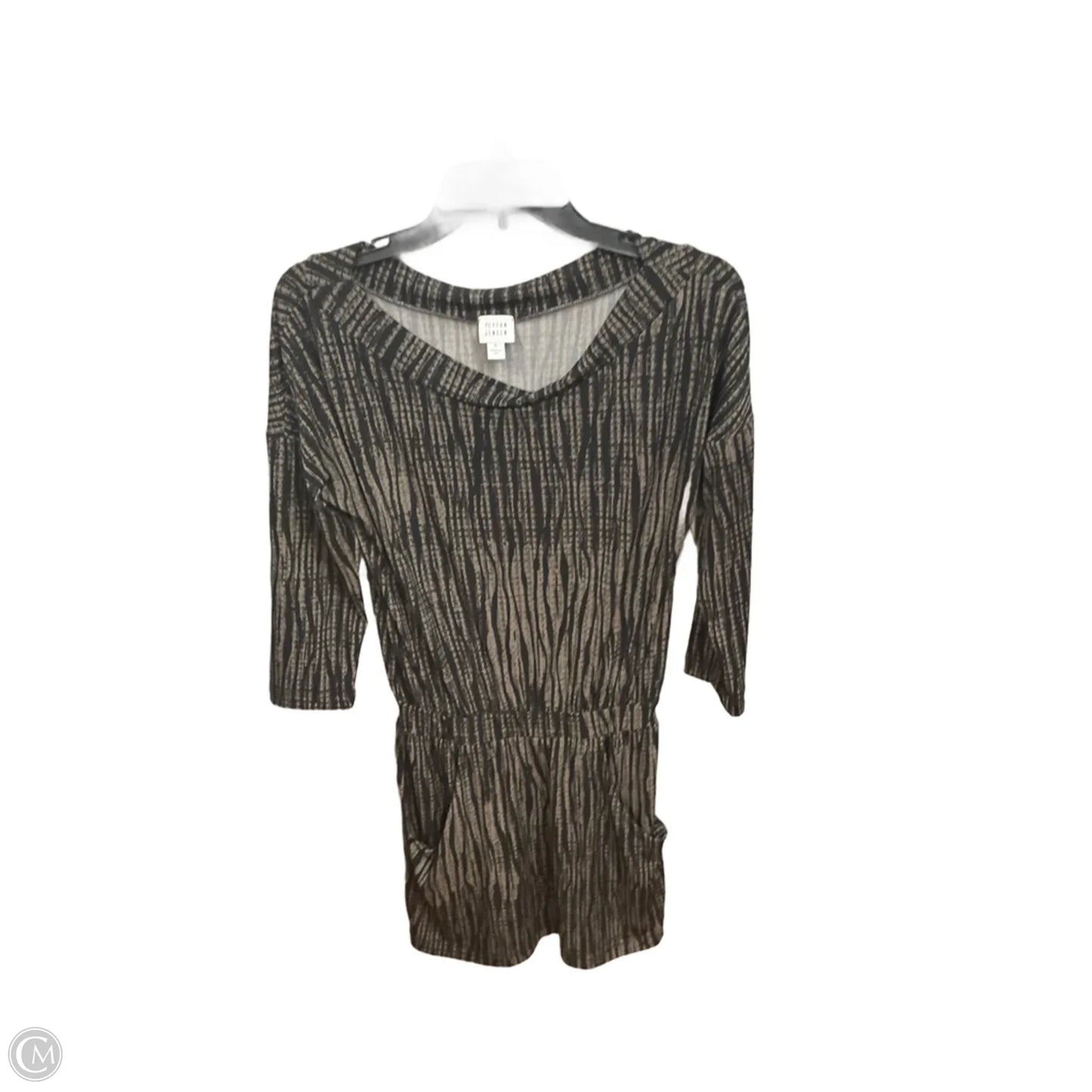 Dress Casual Short By Peyton Jensen In Black & Grey, Size: S