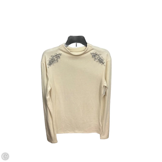 Top Long Sleeve Basic By Express In Cream, Size: S