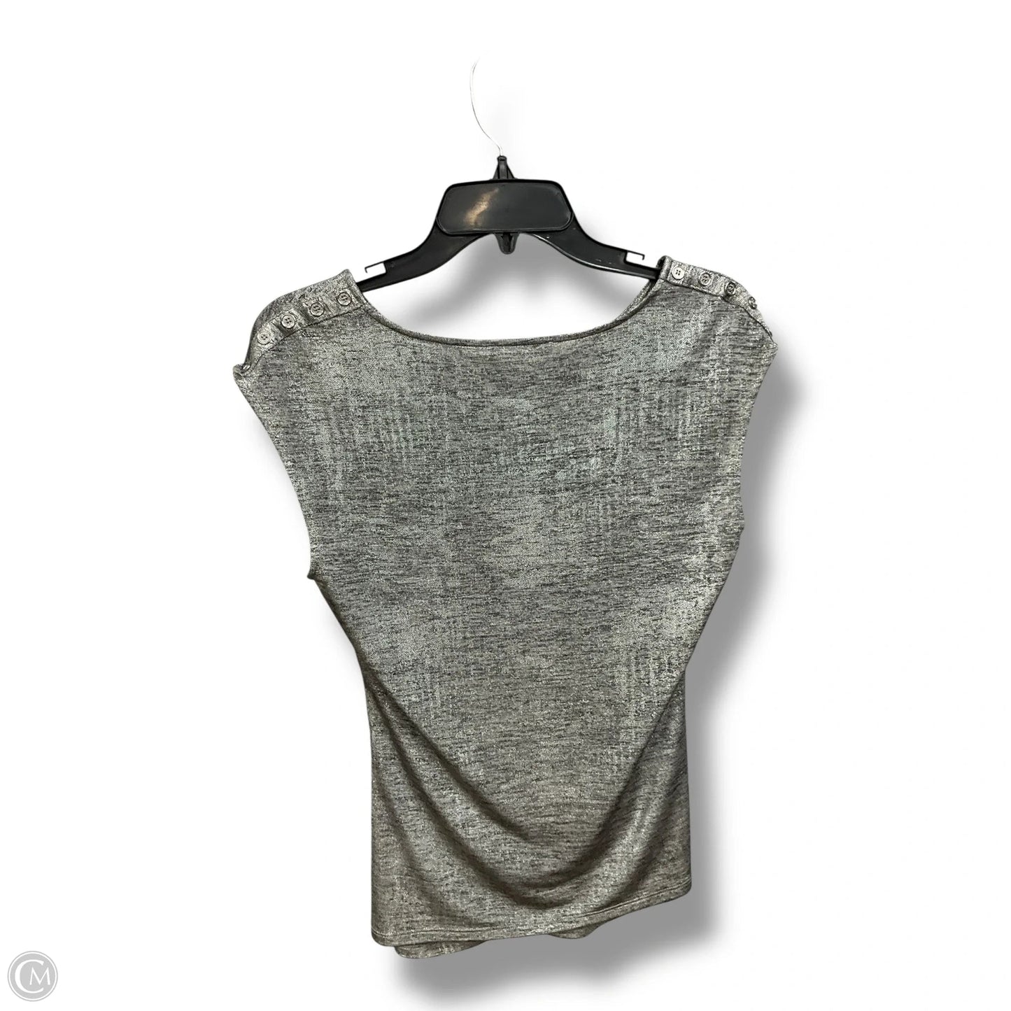 Top Sleeveless By Calvin Klein In Silver, Size: S