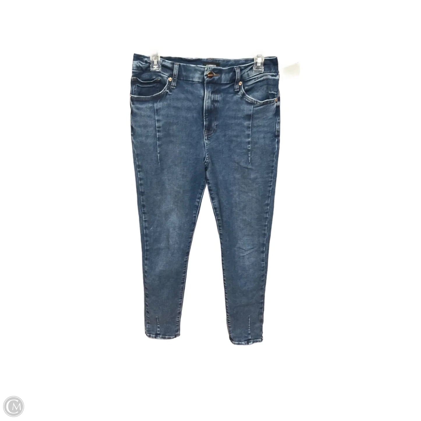 Jeans Skinny By Express In Blue Denim, Size: 8