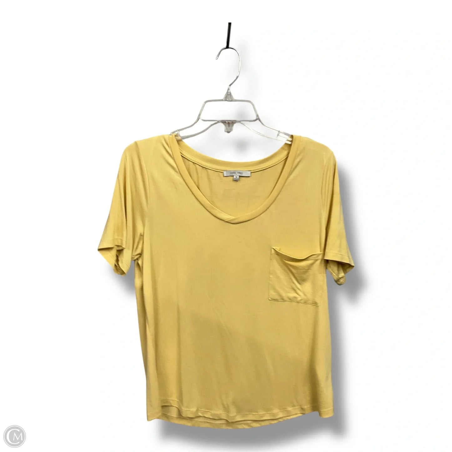 Top Short Sleeve Basic By Cmc In Yellow, Size: M