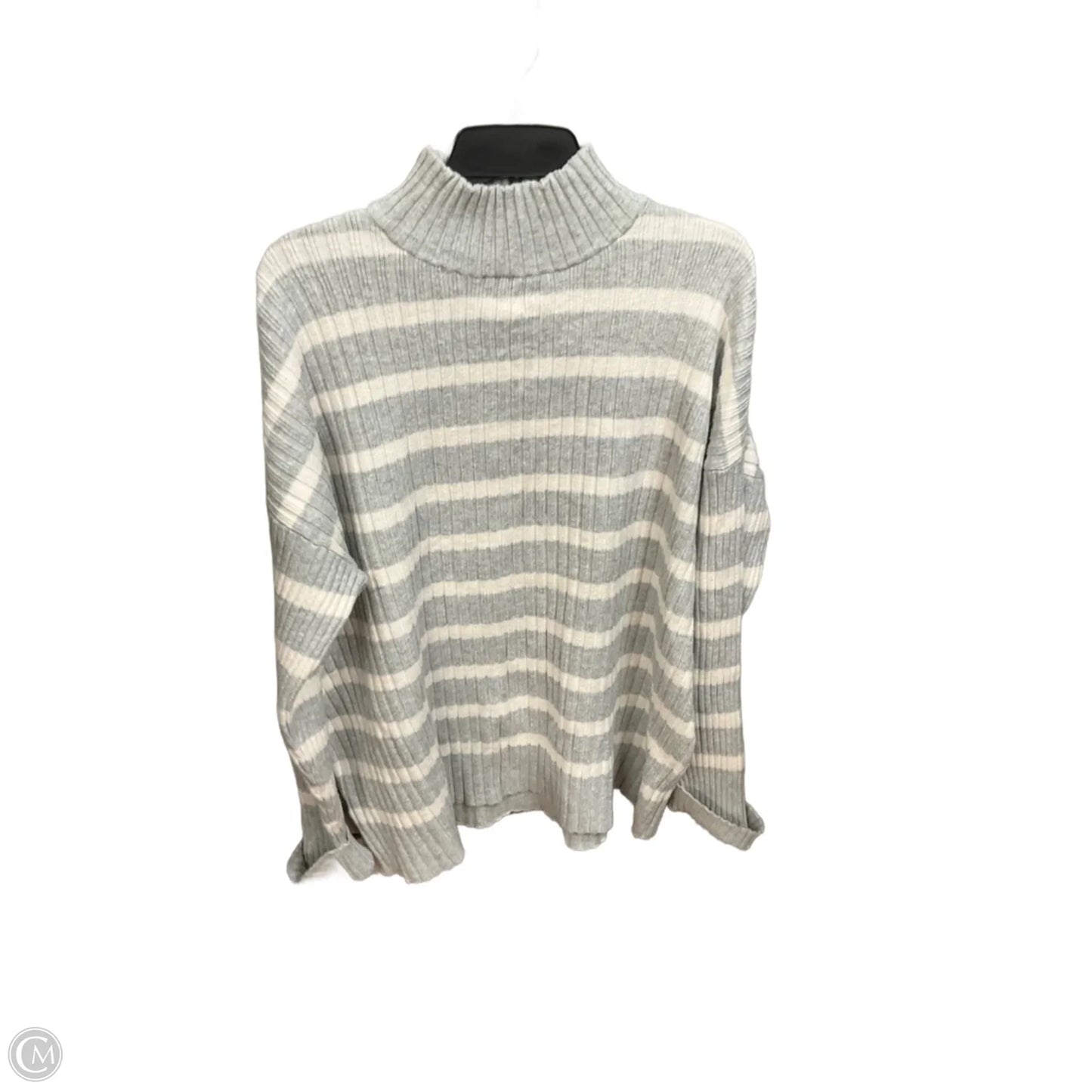 Top Long Sleeve Basic By Loft In Striped Pattern, Size: Xl