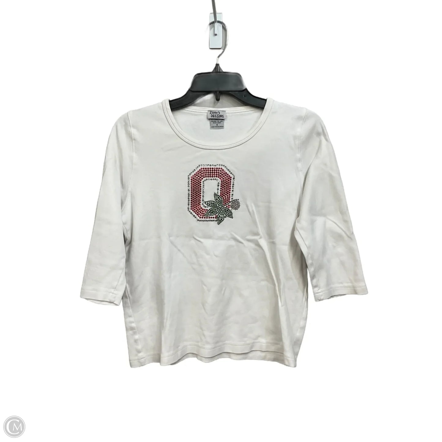 Top 3/4 Sleeve Basic By Clothes Mentor In White, Size: S