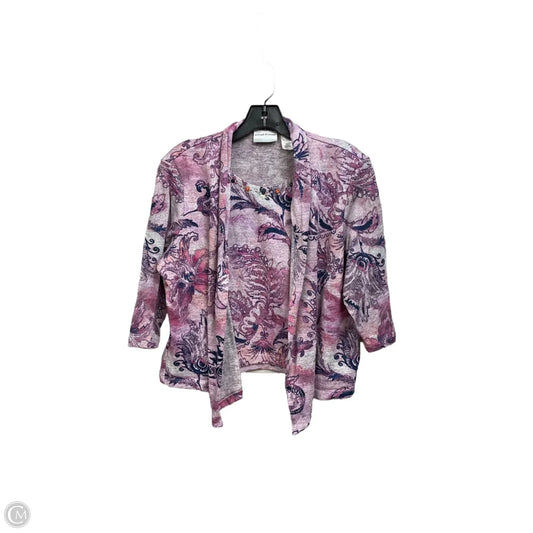 Top Long Sleeve By Alfred Dunner In Paisley Print, Size: Mp
