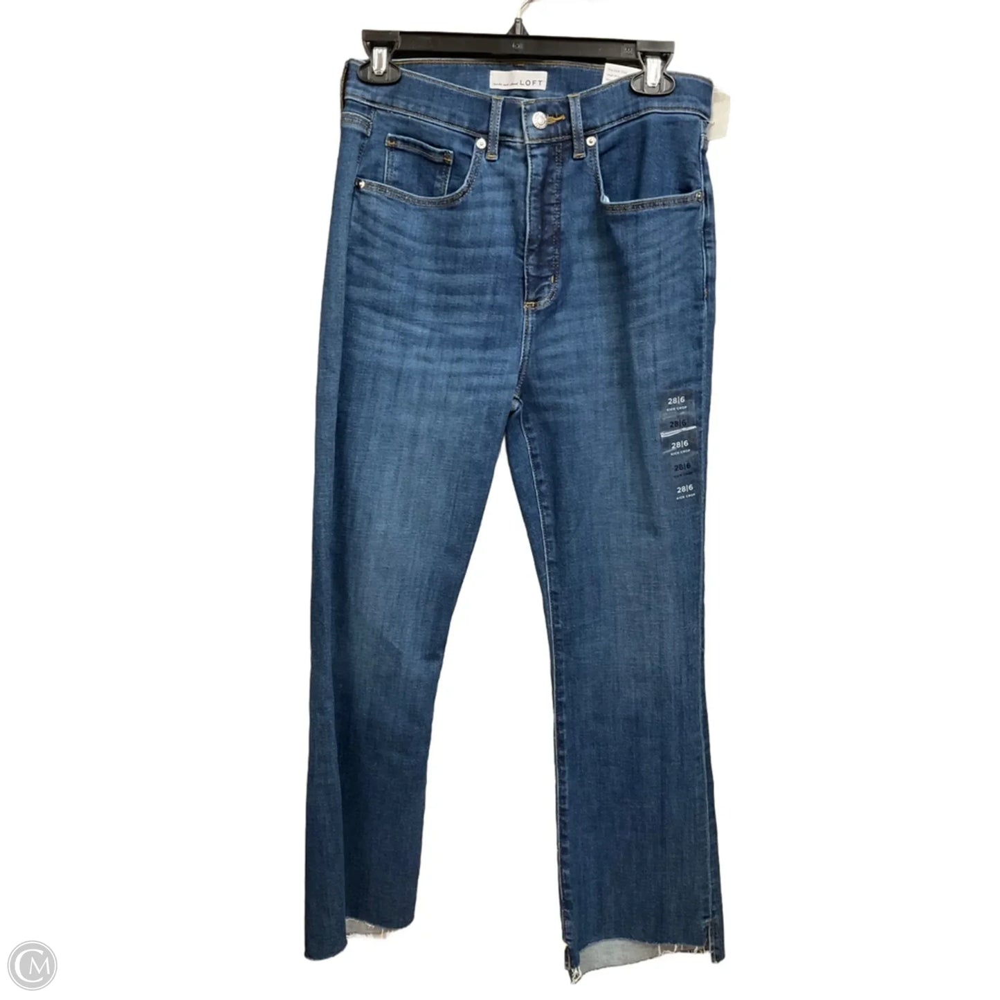 Jeans Cropped By Loft In Blue Denim, Size: 6